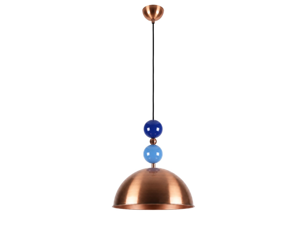 Metalowa lampa wisząca „Bubble” – 31 x 31 cm – miedź