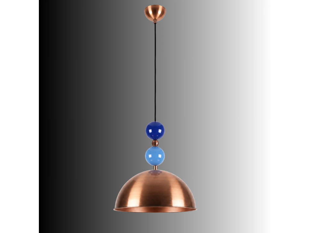 Metalowa lampa wisząca „Bubble” – 31 x 31 cm – miedź