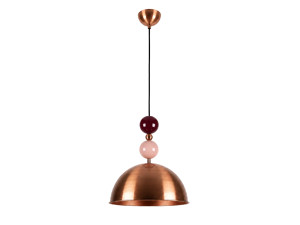 Metalowa lampa wisząca „Bubble” – 31 x 31 cm – miedź