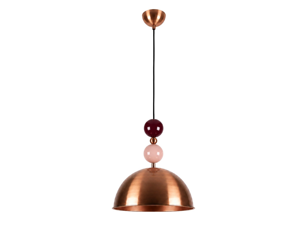 Metalowa lampa wisząca „Bubble” – 31 x 31 cm – miedź