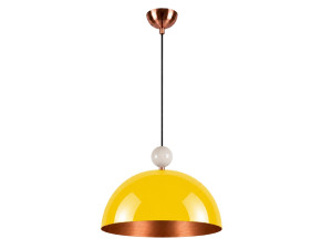Metalowa lampa wisząca „Bubble” – 40 x 40 cm – żółta