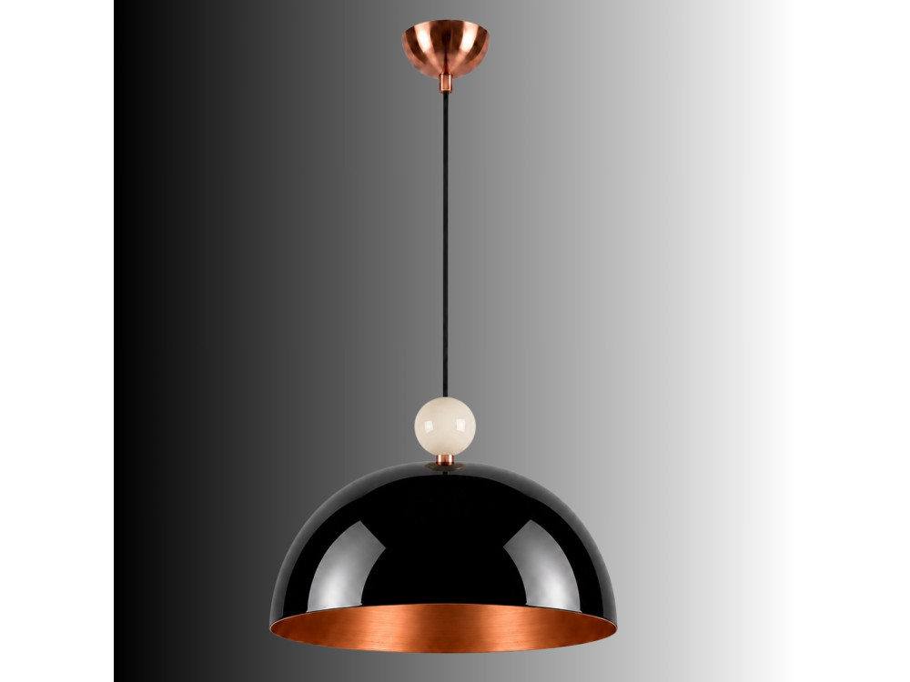 Metalowa lampa wisząca „Bubble” – 40 x 40 cm – czarna