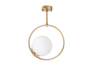 Metalowa lampa wisząca „Dolunay” – 26 x 15 cm – żółta