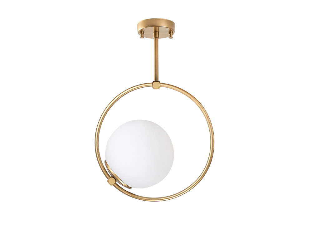 Metalowa lampa wisząca „Dolunay” – 26 x 15 cm – żółta