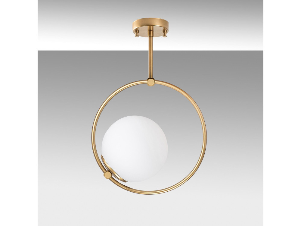 Metalowa lampa wisząca „Dolunay” – 26 x 15 cm – żółta