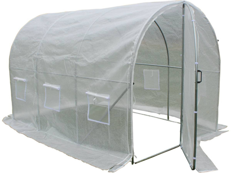 Szklarnia-tunel ogrodowy z drzwiami "Mimosa" - 180 g/m² - 6 m² - 3 x 2 x 2 m