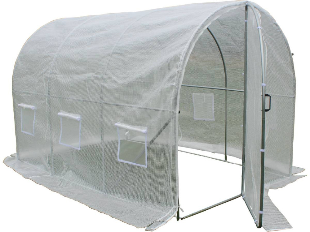Szklarnia-tunel ogrodowy z drzwiami "Mimosa" - 180 g/m² - 6 m² - 3 x 2 x 2 m
