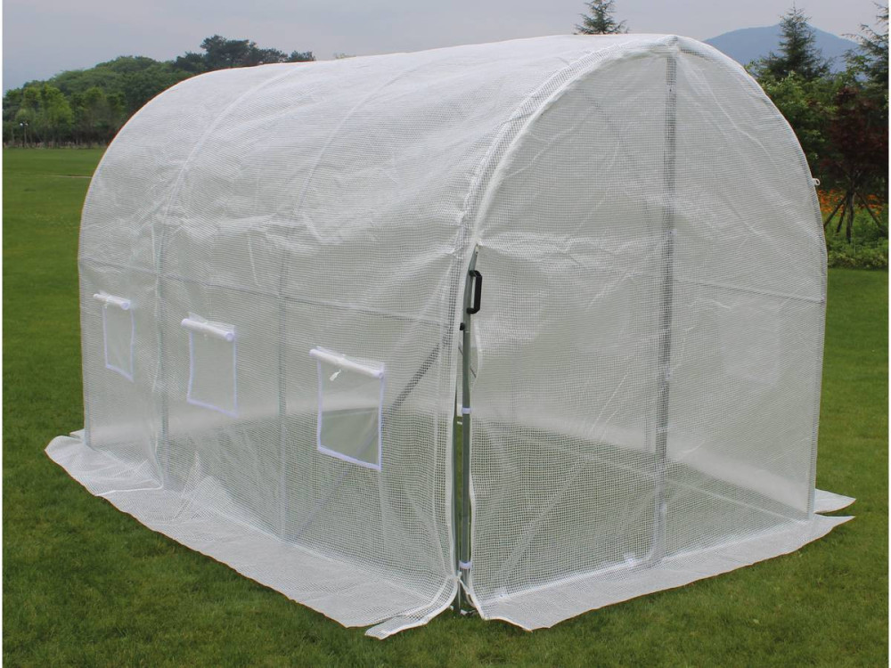 Szklarnia-tunel ogrodowy z drzwiami "Mimosa" - 180 g/m² - 6 m² - 3 x 2 x 2 m