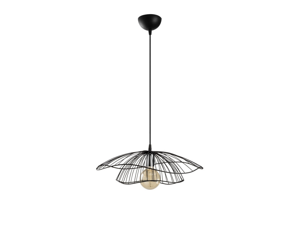Metalowa lampa wisząca „Tel” – 50 x 50 cm – czarna