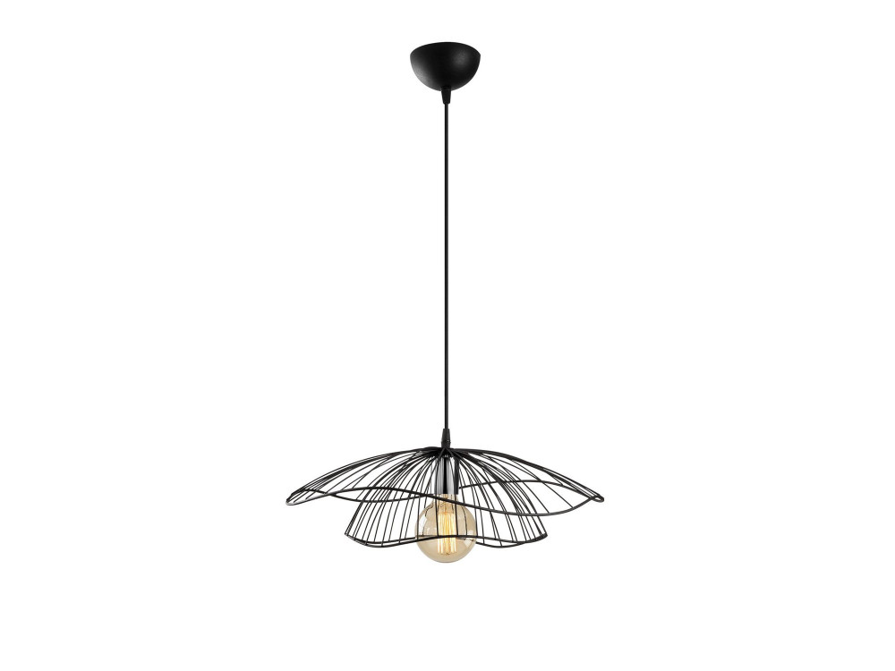 Metalowa lampa wisząca „Tel” – 50 x 50 cm – czarna