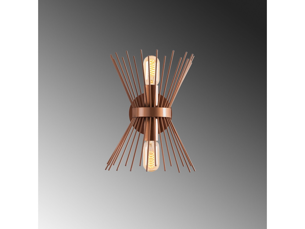 Metalowa kinkiet „GMN-000010” – 23 x 16 cm – miedź
