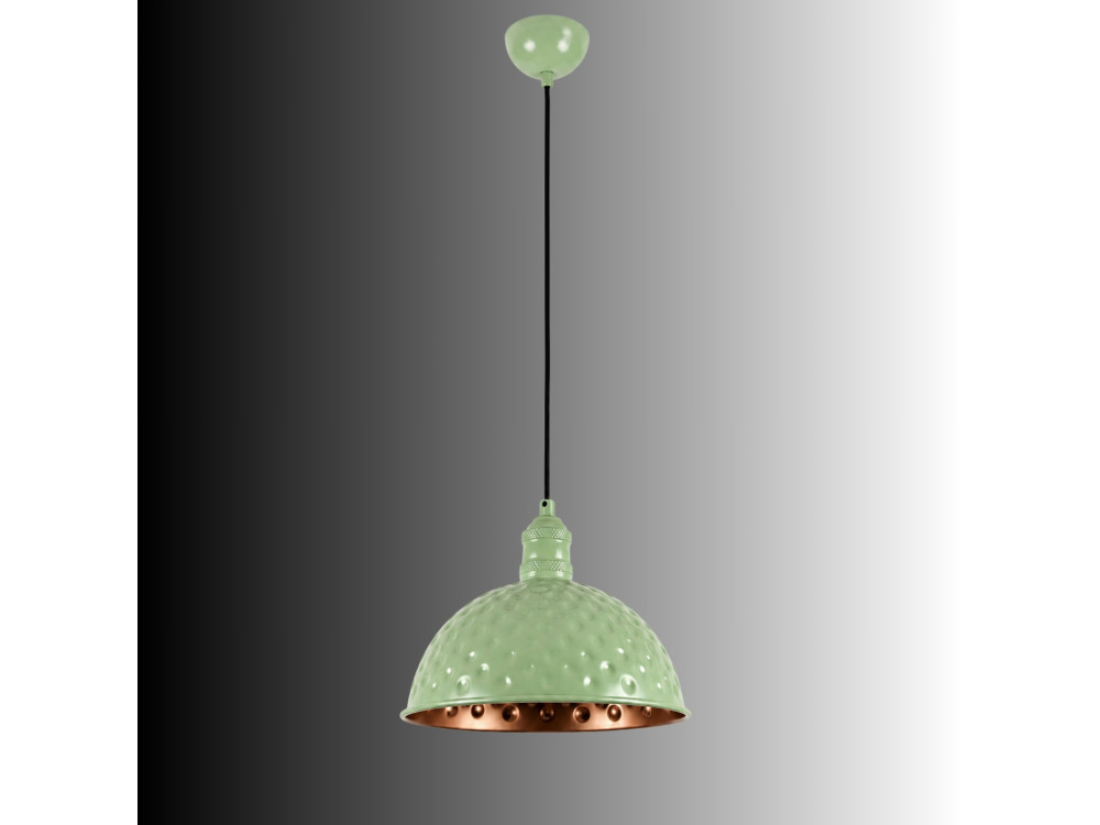 Metalowa lampa wisząca „Echo” – 26 x 26 cm – kolor miętowy