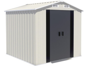Metalowa altana ogrodowa „Nebraska” – 4,12 m² – beżowa