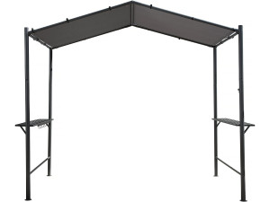 Pergola z altaną do grilla – 277 x 149 cm – antracyt