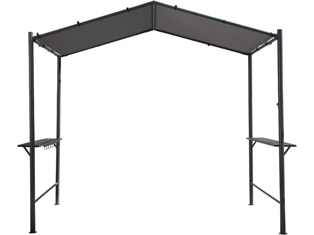 Pergola z altaną do grilla – 277 x 149 cm – antracyt