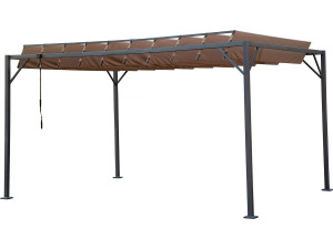 Pergola bioklimatyczna z tkaniny „Lodge” 3 x 4 m – kolor taupe