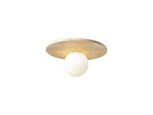 Lampa sufitowa z trawertynu „Tor-Tun” – beżowa / biała