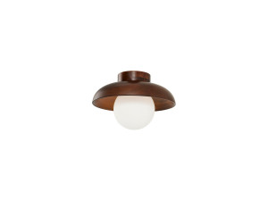 Drewniana lampa sufitowa „Hand-T” – orzech / biały