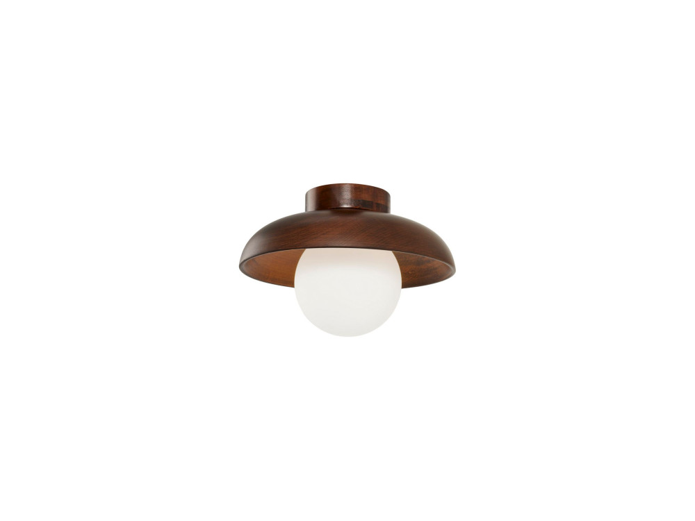 Drewniana lampa sufitowa „Hand-T” – orzech / biały
