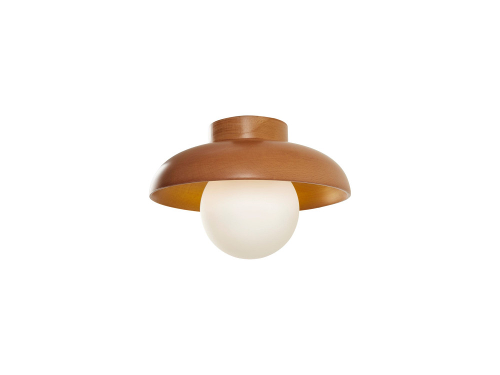Drewniana lampa sufitowa „Hant-T” – dąb / biały