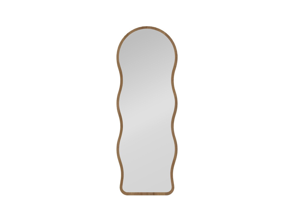 Drewniane lustro stojące „Asial” – 50 x 160 x 2,2 cm – dąb Saphir