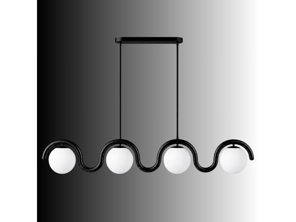 Metalowy żyrandol „GEDIK-20443” – 110 x 17 cm – czarny