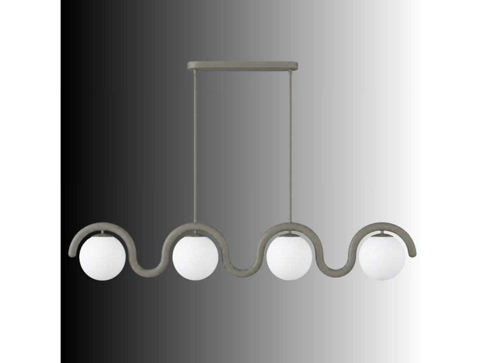 Metalowy żyrandol „GEDIK-20443” – 110 x 17 cm – szary