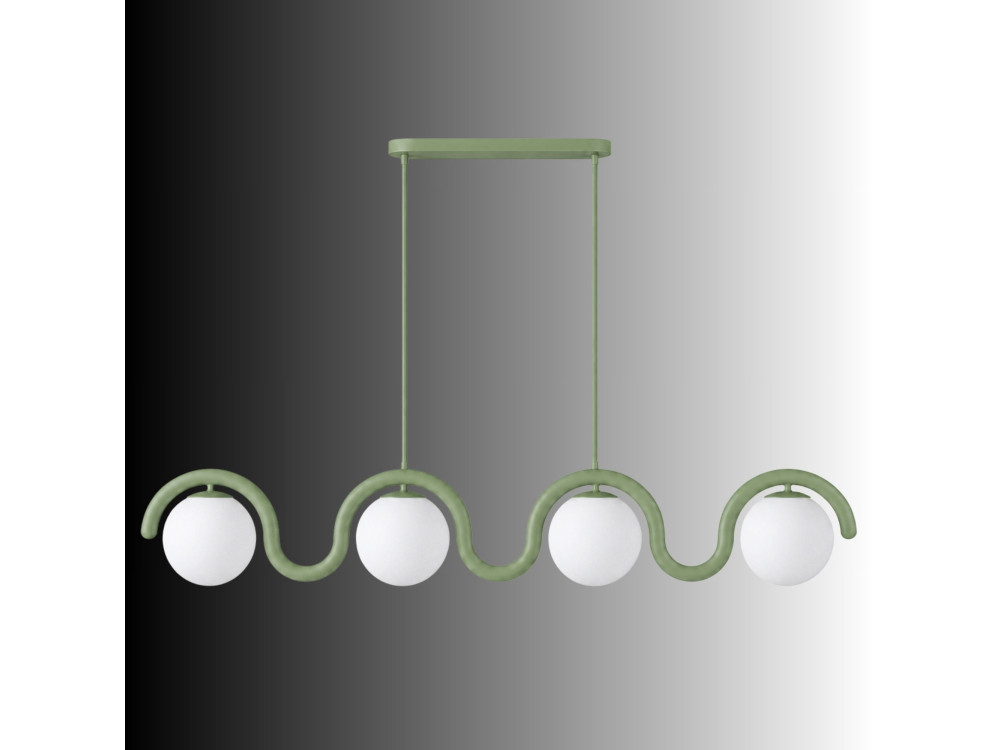 Metalowy żyrandol „GEDIK-20443” – 110 x 17 cm – zielony
