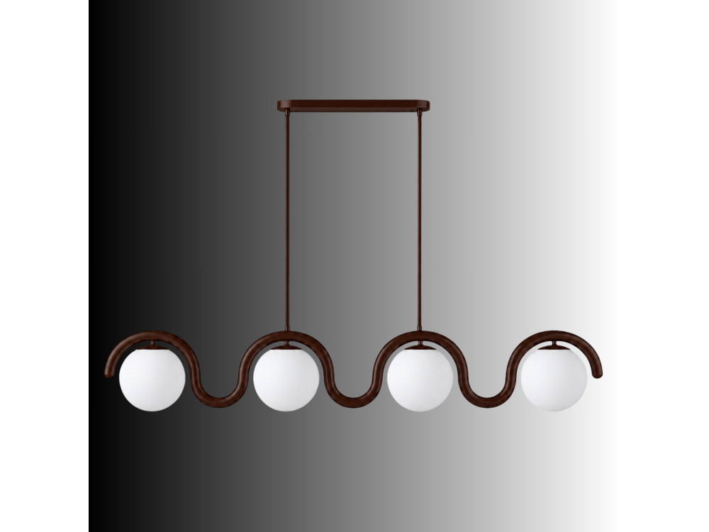 Metalowy żyrandol „GEDIK-20443” – 110 x 17 cm – brązowy