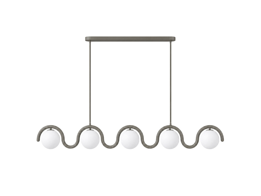 Metalowy żyrandol „GEDIK-20444” – 140 x 17 cm – szary