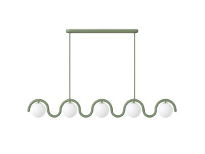 Metalowy żyrandol „GEDIK-20444” – 140 x 17 cm – miętowo-zielony
