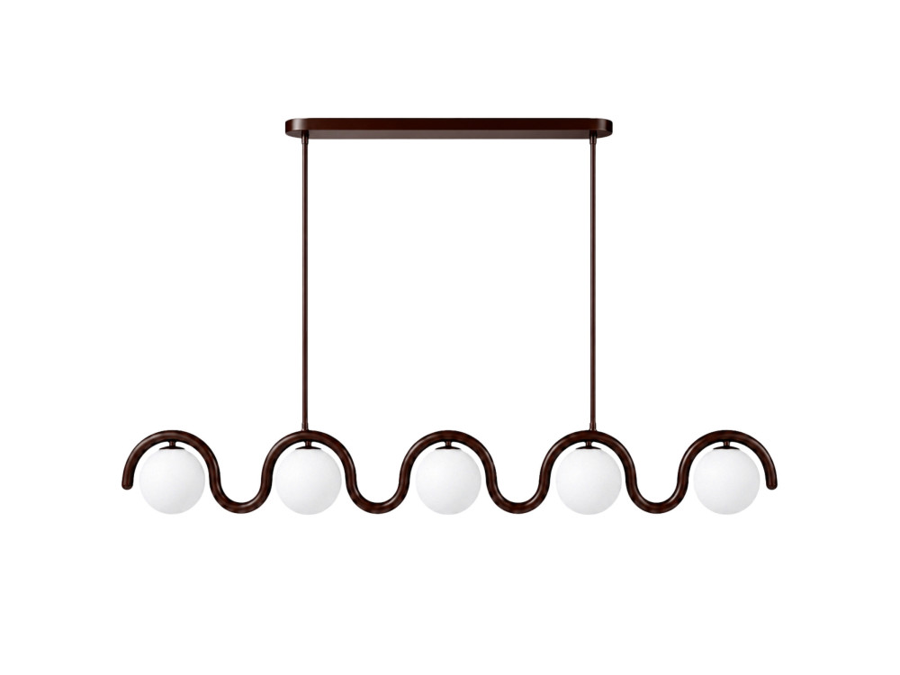Metalowy żyrandol „GEDIK-20444” – 140 x 17 cm – brązowy