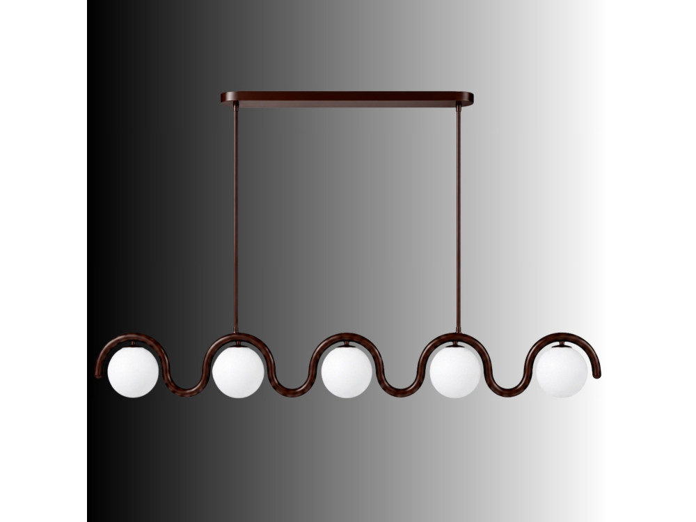 Metalowy żyrandol „GEDIK-20444” – 140 x 17 cm – brązowy