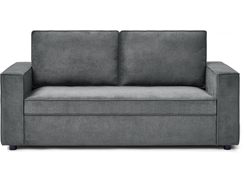 Sofa rozkładana materiałowa "Clara" express - 185 x 90 x 88 cm - Szara