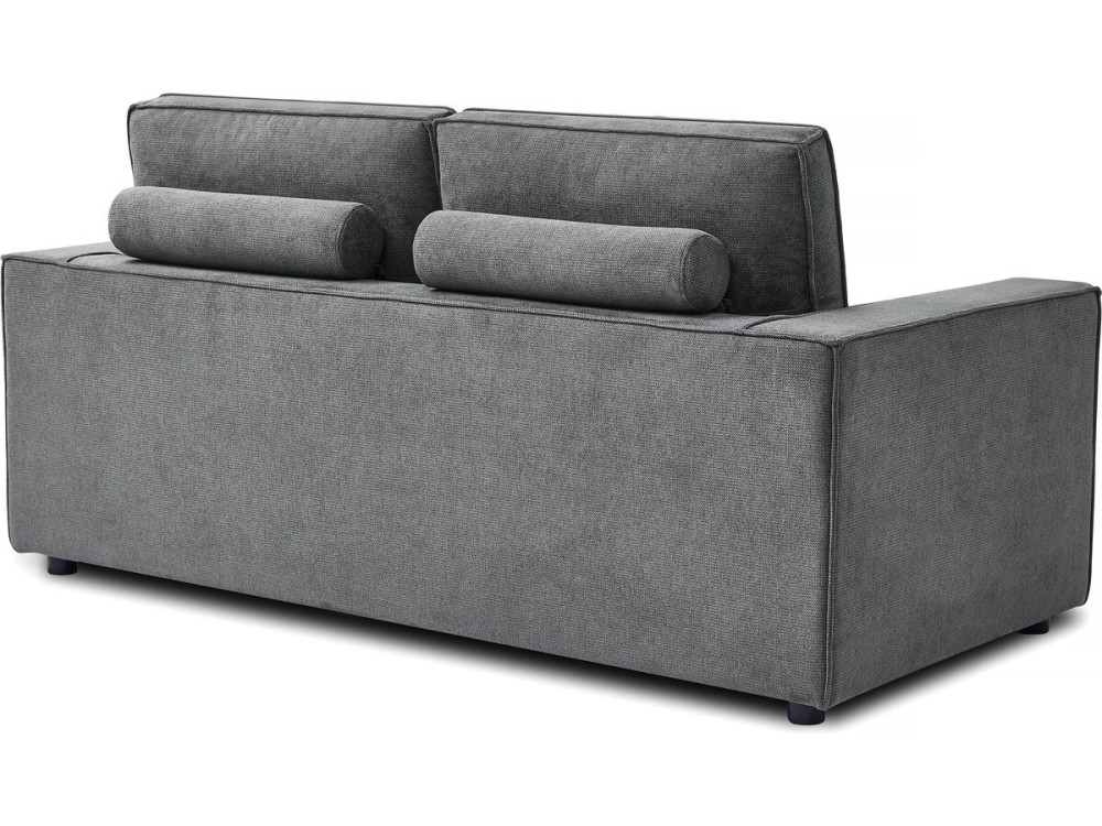 Sofa rozkładana materiałowa "Clara" express - 185 x 90 x 88 cm - Szara