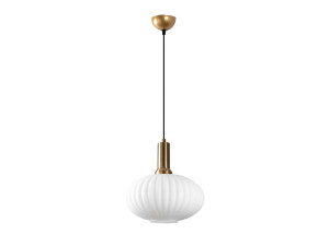 Metalowa lampa wisząca „Asker” – 30 x 30 cm – w kolorze złotym