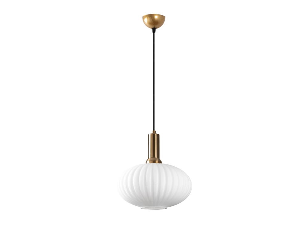 Metalowa lampa wisząca „Asker” – 30 x 30 cm – w kolorze złotym