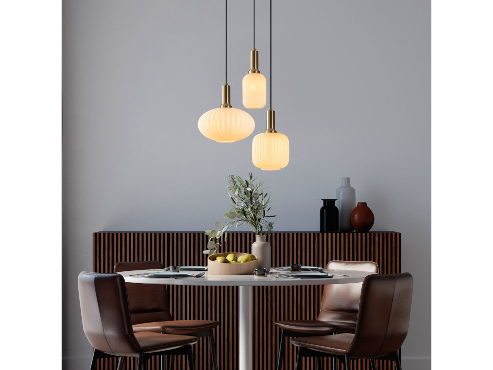 Metalowy żyrandol „Asker” – 55 x 55 cm – w kolorze złotym