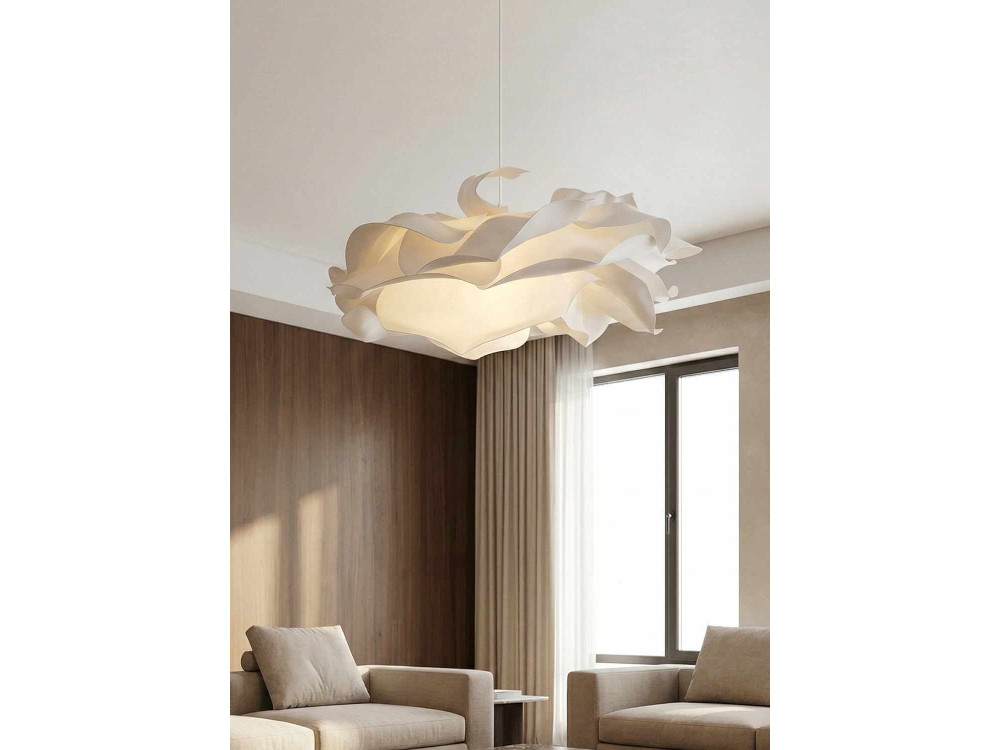 Plastikowa lampa wisząca „MOD0009” – 58 x 58 cm – biała