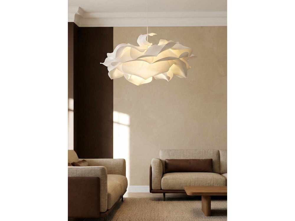 Plastikowa lampa wisząca „MOD0009” – 58 x 58 cm – biała