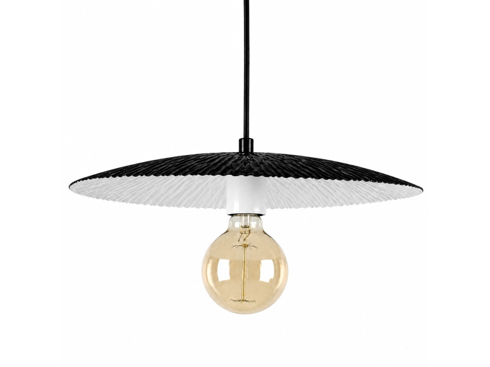 Metalowa lampa wisząca „Soleil” – 39 x 39 cm – czarna