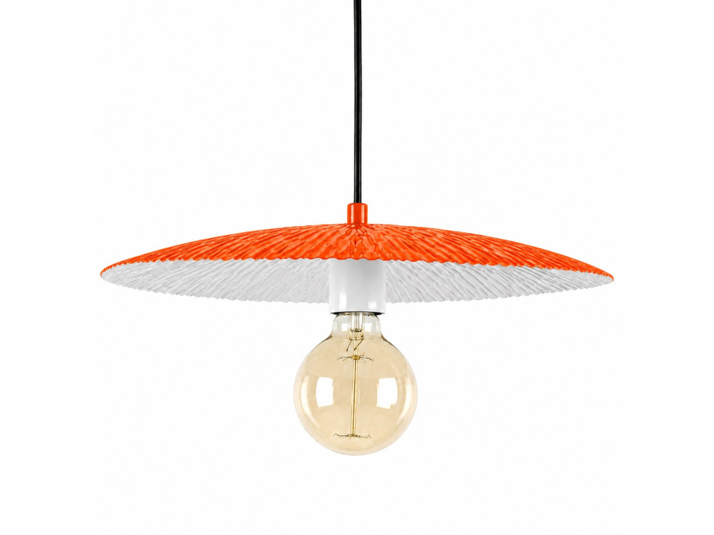 Metalowa lampa wisząca „Soleil” – 39 x 39 cm – pomarańczowa