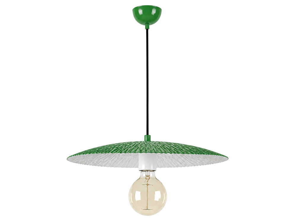 Metalowa lampa wisząca „Soleil” – 39 x 39 cm – jasnozielona