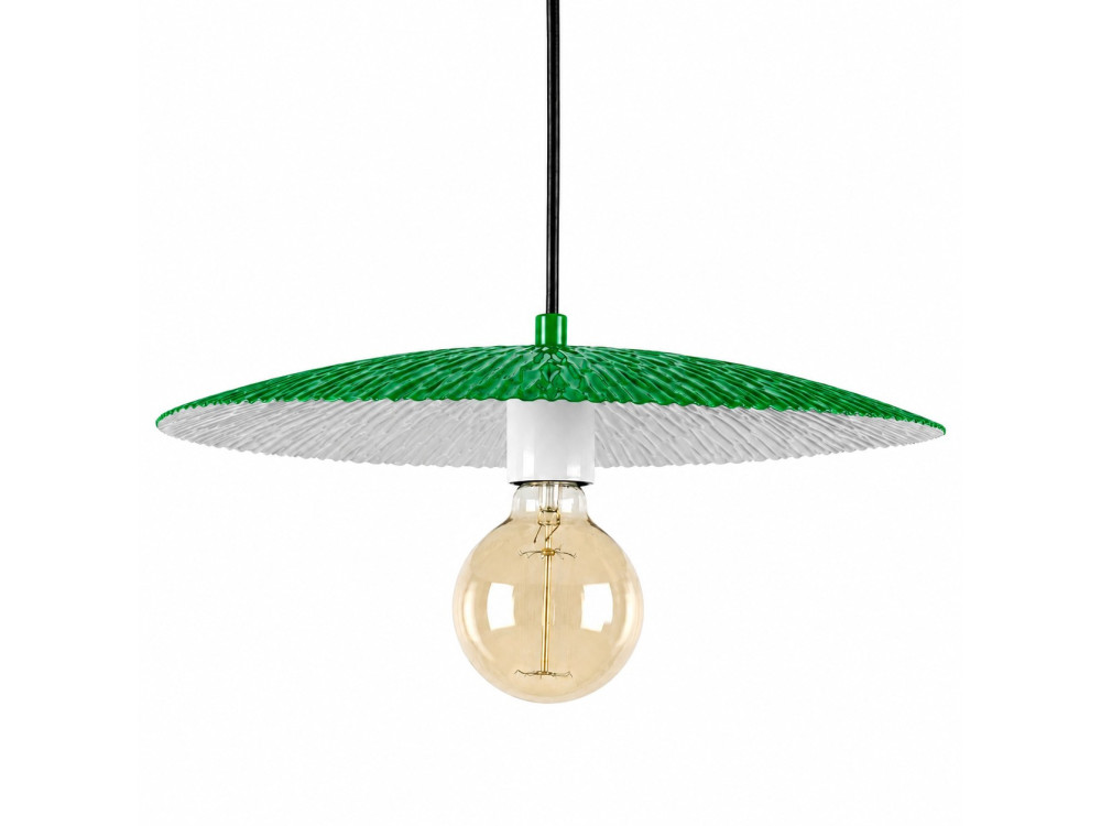 Metalowa lampa wisząca „Soleil” – 39 x 39 cm – jasnozielona