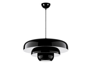Metalowa lampa wisząca „Layer” – 43 x 43 cm – czarna