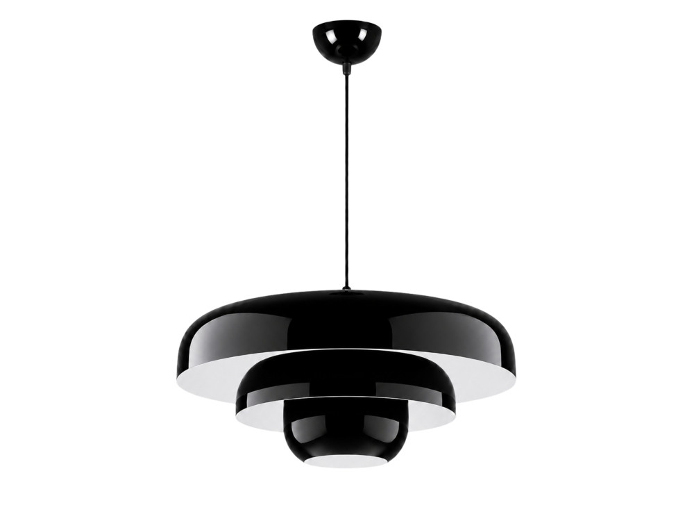 Metalowa lampa wisząca „Layer” – 43 x 43 cm – czarna