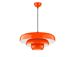 Metalowa lampa wisząca „Layer” – 43 x 43 cm – pomarańczowa