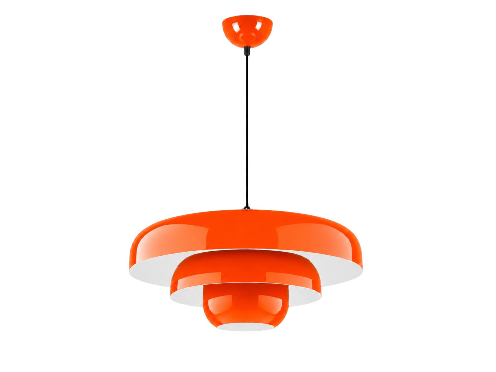 Metalowa lampa wisząca „Layer” – 43 x 43 cm – pomarańczowa