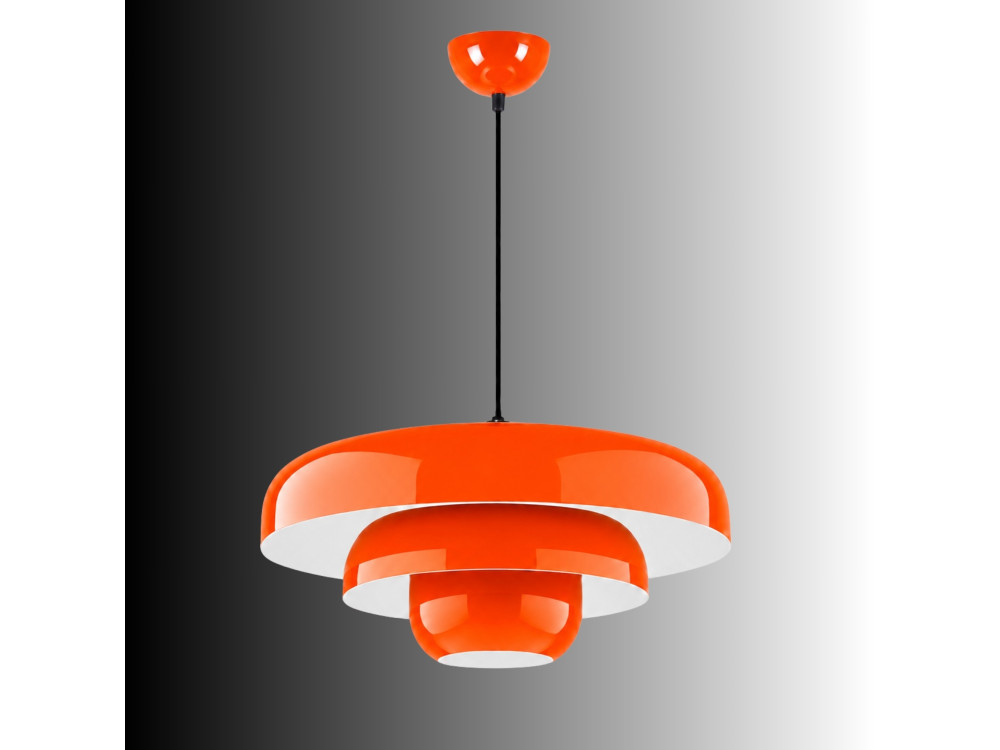 Metalowa lampa wisząca „Layer” – 43 x 43 cm – pomarańczowa
