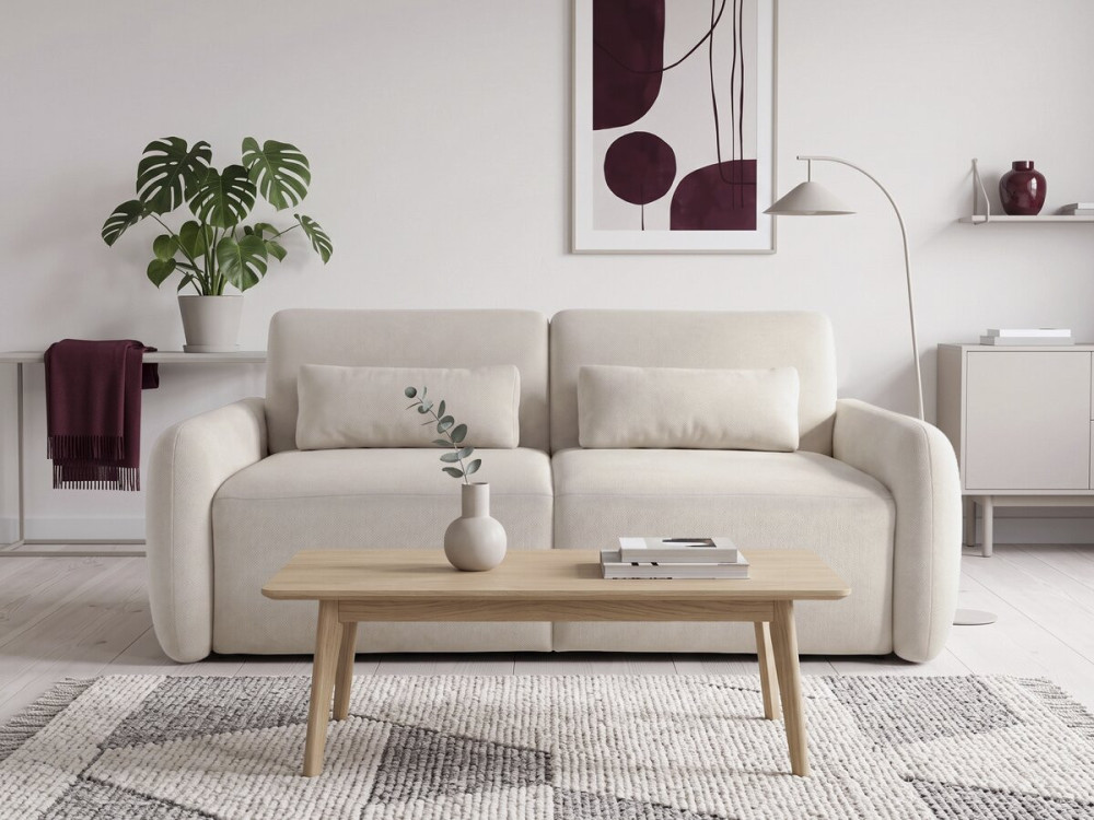 Rozkładana sofa „Aurelie” z systemem ekspresowego rozkładania – materac 18 cm – szerokość miejsca do spania 140 cm – 3-osobowa –